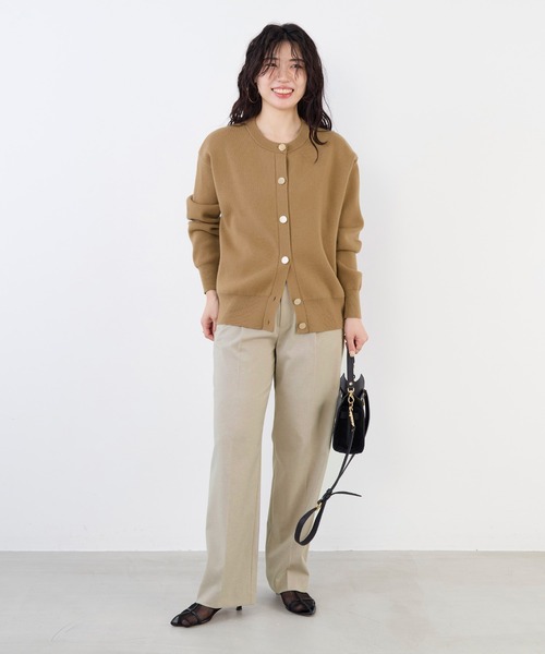 MICA&DEAL(マイカ&ディール)の「接結ニットカーディガン(カーディガン/ボレロ・レディース・オフホワイト/ブラック/キャメル/イエロー・FREE)」の12枚目の写真