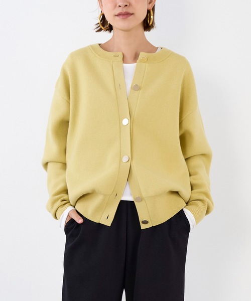 MICA&DEAL(マイカ&ディール)の「接結ニットカーディガン(カーディガン/ボレロ・レディース・オフホワイト/ブラック/キャメル/イエロー・FREE)」の7枚目の写真