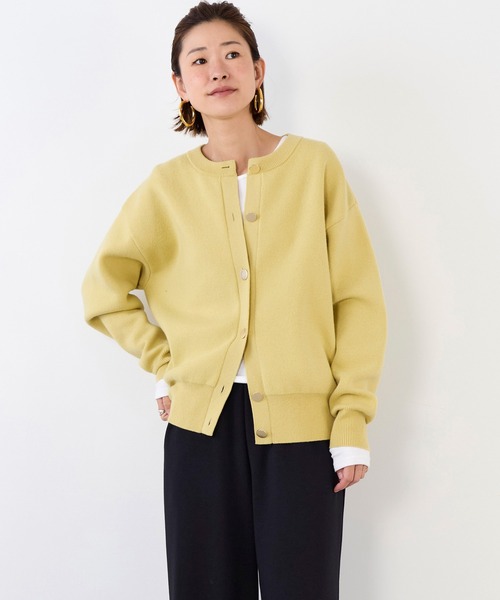 MICA&DEAL(マイカ&ディール)の「接結ニットカーディガン(カーディガン/ボレロ・レディース・オフホワイト/ブラック/キャメル/イエロー・FREE)」の8枚目の写真