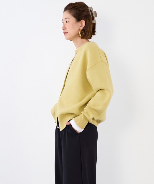 MICA&DEAL(マイカ&ディール)の「接結ニットカーディガン(カーディガン/ボレロ・レディース・オフホワイト/ブラック/キャメル/イエロー・FREE)」の9枚目の写真