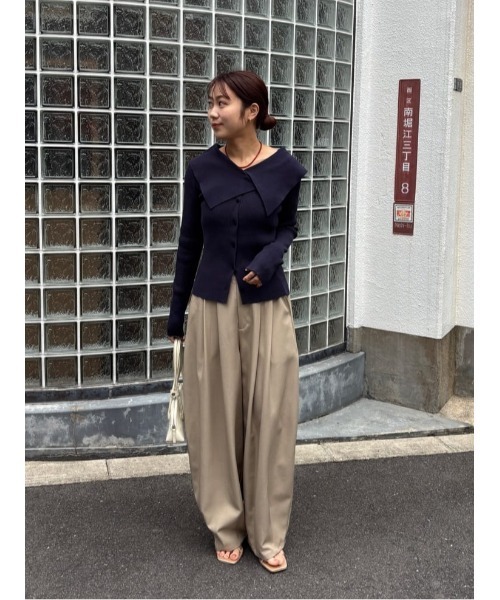 titivate(ティティベイト)の「UVケア/抗ピルビッグカラーリブニット(ニット/セーター・レディース・ネイビー/ライトブラウン/ブラック/イエロー系その他/アイボリー・S/L/M)」の14枚目の写真
