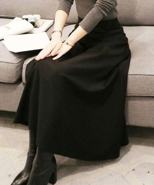 SallyLunn(サリーラン)の「Aラインフレアミディスカート(スカート・レディース・ブラック/ワイン・L/M)」の6枚目の写真