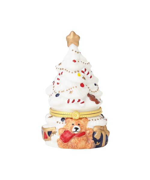 フランツコレクション　クリスマスシリーズ　小物入れ セール】セラミック ツリー 小物入れ ホワイト（収納グッズ