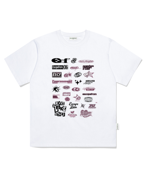 ESCAPEFROM(エスケープフロム)の「ロゴアセンブリプリントオーバーサイズ半袖Tシャツホワイト(Tシャツ/カットソー・レディース・その他・SMALL/MEDIUM/LARGE)」の2枚目の写真