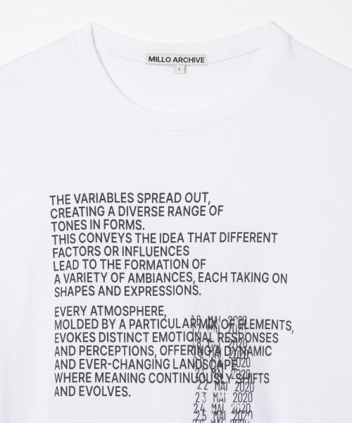 Millo Archive（ミロ アーカイブ）の「ニューサブタイトルTシャツ[ホワイト]（Tシャツ/カットソー・メンズ・その他・LARGE/X-LARGE/MEDIUM）」の2枚目の写真