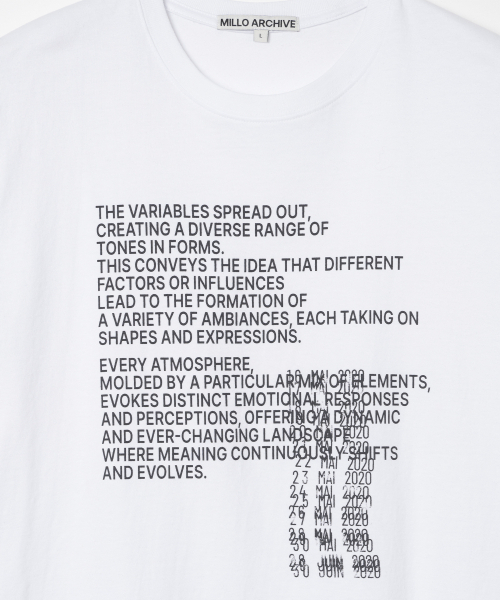 Millo Archive（ミロ アーカイブ）の「ニューサブタイトルTシャツ[ホワイト]（Tシャツ/カットソー・メンズ・その他・LARGE/X-LARGE/MEDIUM）」の3枚目の写真