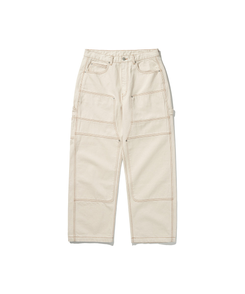 HISHANDER（ヒズハンダー）の「DOUBLE KNEE DENIM PANTS [Ecru]（デニムパンツ・メンズ・その他・1/2/3）」の13枚目の写真