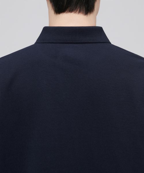 MUSINSA STANDARD(ムシンサスタンダード)の「スリットネックピケポロシャツ【ネイビー】(ポロシャツ・メンズ・その他・SMALL/MEDIUM/LARGE/X-LARGE/XX-LARGE/XXX-LARGE)」の4枚目の写真