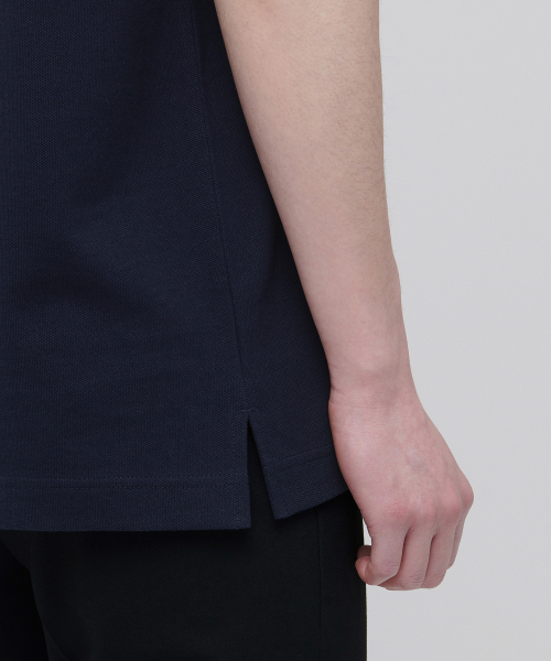 MUSINSA STANDARD(ムシンサスタンダード)の「スリットネックピケポロシャツ【ネイビー】(ポロシャツ・メンズ・その他・SMALL/MEDIUM/LARGE/X-LARGE/XX-LARGE/XXX-LARGE)」の6枚目の写真