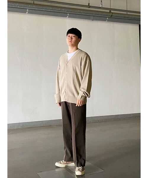 MUSINSA STANDARD（ムシンサスタンダード）の「ワイドヒドゥンバンディングクロップドスラックス[ダスティカーキ]（スラックス・メンズ・その他・26）」の9枚目の写真