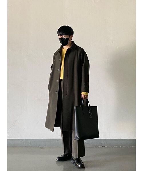 MUSINSA STANDARD（ムシンサスタンダード）の「ワイドヒドゥンバンディングクロップドスラックス[ダスティカーキ]（スラックス・メンズ・その他・26）」の10枚目の写真
