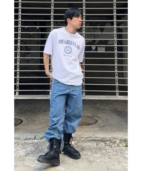 THE GREEN LAB（ザグリーンラボ）の「バスティグラフィック半袖Tシャツ[ホワイト]（Tシャツ/カットソー・メンズ・その他・MEDIUM/LARGE/X-LARGE/SMALL）」の11枚目の写真