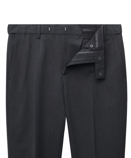 MUSINSA STANDARD（ムシンサスタンダード）の「軽量セミワイド隠しバンディングスラックス[チャコールグレー]（スラックス・メンズ・その他・42/26/27/28/29）」の3枚目の写真