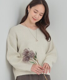 【S-LL】きらっと華やぐ 大人のスパンコールニット