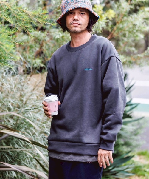 THE MILES（ザ マイルズ）の「ellipsis イリップシス Crew Kneck Sweat-D.H- クルーネックスエット-D.H-（スウェット・メンズ・グレイッシュベージュ/ブラック・LARGE/MEDIUM）」の12枚目の写真