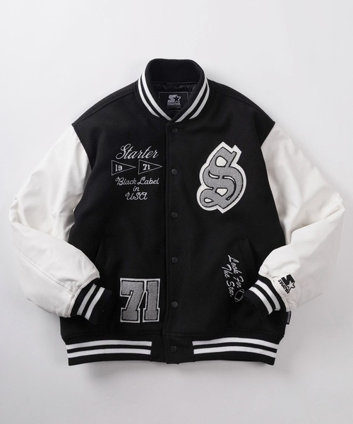 セール】【88】【STARTER/スターター】サガラ刺繍 袖切替 メルトン