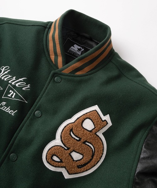 セール】【88】【STARTER/スターター】サガラ刺繍 袖切替 メルトン