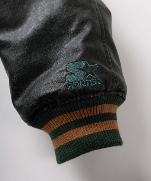 セール】【88】【STARTER/スターター】サガラ刺繍 袖切替 メルトン