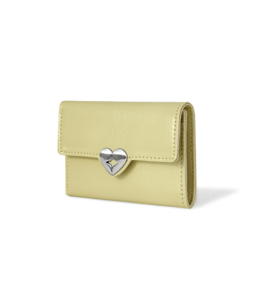 セール】HEARTY FLAP WALLET - SOFT OLIVE（札入れ/マネークリップ