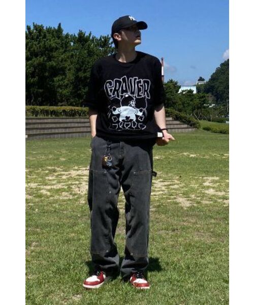 GRAVER（グレーバー）の「[ユニセックス]3ベアコミックスロゴ半袖Tシャツ_ブラック（Tシャツ/カットソー・レディース・ブラック・X-LARGE/SMALL/MEDIUM/LARGE）」の5枚目の写真