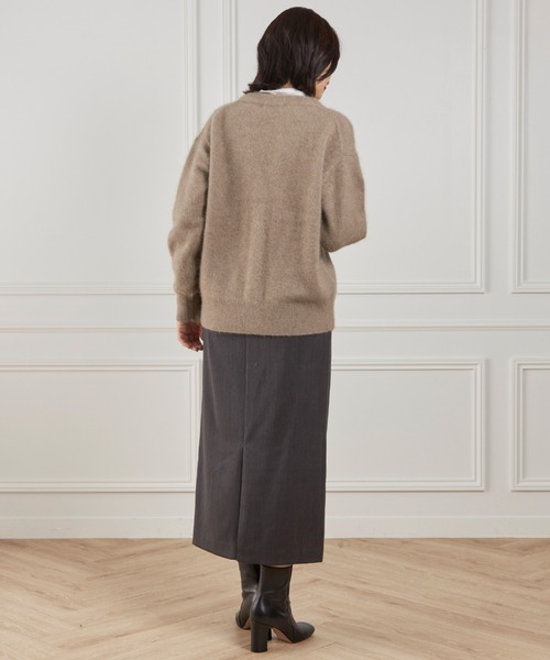 INED（イネド）の「TWサテンベルテッドスカート（スカート・レディース・ネイビー/キャメル/チャコールグレー・7号/9号/11号）」の13枚目の写真