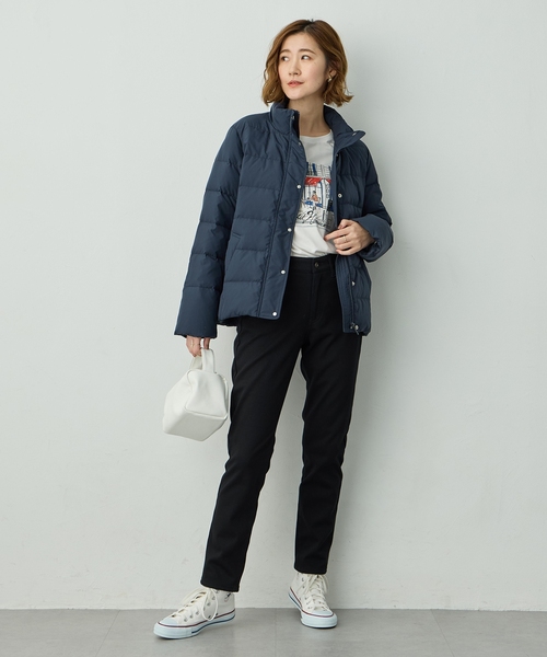 Petit Honfleur（プチオンフルール）の「フリースボンディングパンツ【発熱素材・ストレッチ・ウエストゴム】（その他パンツ・レディース・ブラック/カーキ/ベージュ・61/64/67）」の13枚目の写真