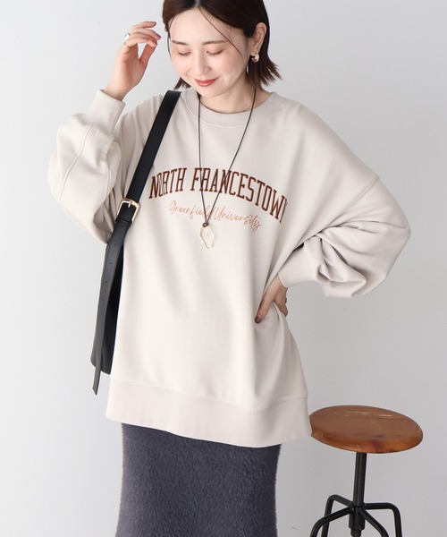 手書き風カレッジロゴ裏毛プルオーバー（スウェット）｜AMERICAN HOLIC