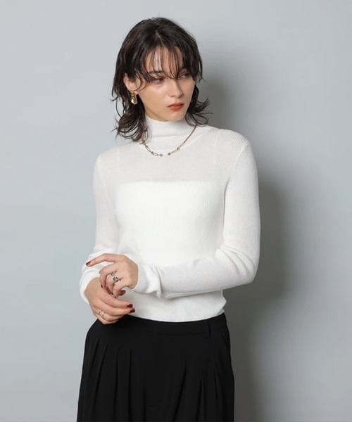 ラメタートルネックニット（ニット/セーター）｜CADUNE（カデュネ）の