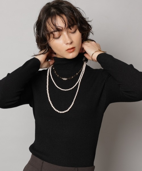 ラメタートルネックニット（ニット/セーター）｜CADUNE（カデュネ）の