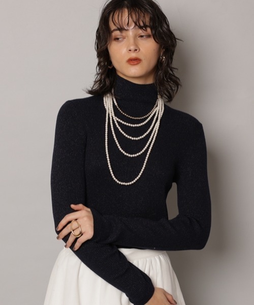 ラメタートルネックニット（ニット/セーター）｜CADUNE（カデュネ）の