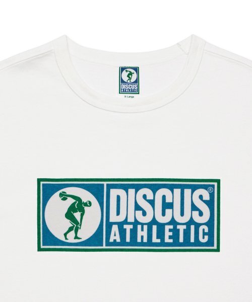 DISCUS ATHLETIC(ディスカス アスレチック)の「ヘビーウェイトボックスロゴTシャツオフホワイト(Tシャツ/カットソー・レディース・その他・XX-LARGE/LARGE/MEDIUM/SMALL/X-LARGE)」の3枚目の写真