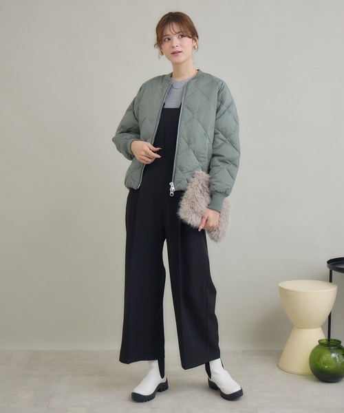 KATHARINE ROSS(キャサリンロス)の「【PILLINI/ピリーニ】ダブルクロスサロペット(サロペット/オーバーオール・レディース・ダークブラウン/ブラック・FREE)」の3枚目の写真