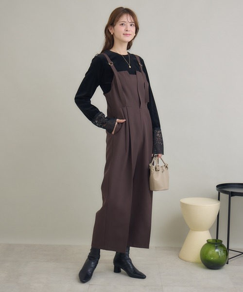 KATHARINE ROSS(キャサリンロス)の「【PILLINI/ピリーニ】ダブルクロスサロペット(サロペット/オーバーオール・レディース・ダークブラウン/ブラック・FREE)」の10枚目の写真