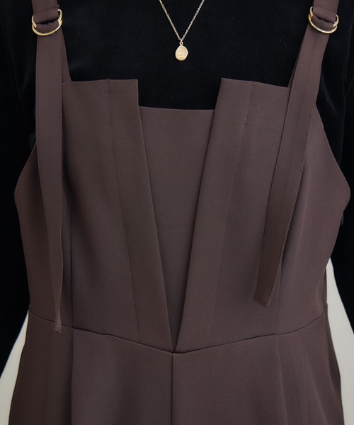 KATHARINE ROSS(キャサリンロス)の「【PILLINI/ピリーニ】ダブルクロスサロペット(サロペット/オーバーオール・レディース・ダークブラウン/ブラック・FREE)」の15枚目の写真