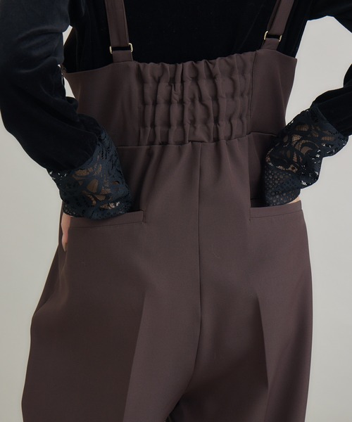 KATHARINE ROSS(キャサリンロス)の「【PILLINI/ピリーニ】ダブルクロスサロペット(サロペット/オーバーオール・レディース・ダークブラウン/ブラック・FREE)」の16枚目の写真