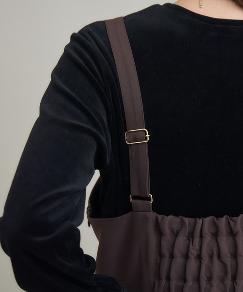 KATHARINE ROSS(キャサリンロス)の「【PILLINI/ピリーニ】ダブルクロスサロペット(サロペット/オーバーオール・レディース・ダークブラウン/ブラック・FREE)」の17枚目の写真