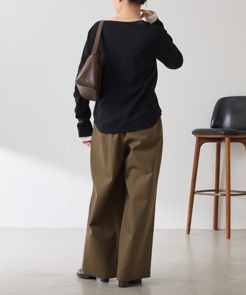 COLLAGE GALLARDAGALANTE(コラージュガリャルダガランテ)の「タックワイドチノパンツ(チノパンツ・レディース・ベージュ/カーキ・FREE)」の16枚目の写真