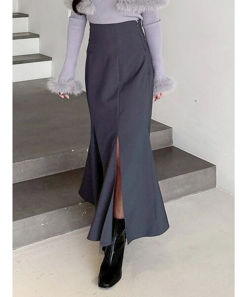 MERCURYDUO(マーキュリーデュオ)の「バックレースアップストレッチマーメイドスカート(スカート・レディース・アイボリー/チャコールグレー/ブラック/ピンク・X-SMALL/MEDIUM/SMALL)」の3枚目の写真