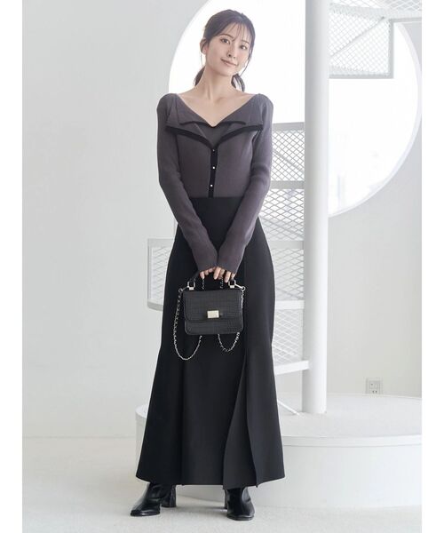 MERCURYDUO（マーキュリーデュオ）の「バックレースアップストレッチマーメイドスカート（スカート・レディース・アイボリー/チャコールグレー/ブラック/ピンク・X-SMALL/MEDIUM/SMALL）」の20枚目の写真