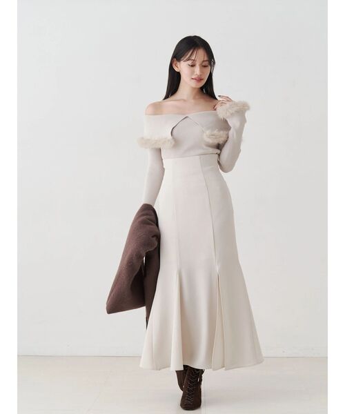 MERCURYDUO（マーキュリーデュオ）の「バックレースアップストレッチマーメイドスカート（スカート・レディース・アイボリー/チャコールグレー/ブラック/ピンク・X-SMALL/MEDIUM/SMALL）」の22枚目の写真