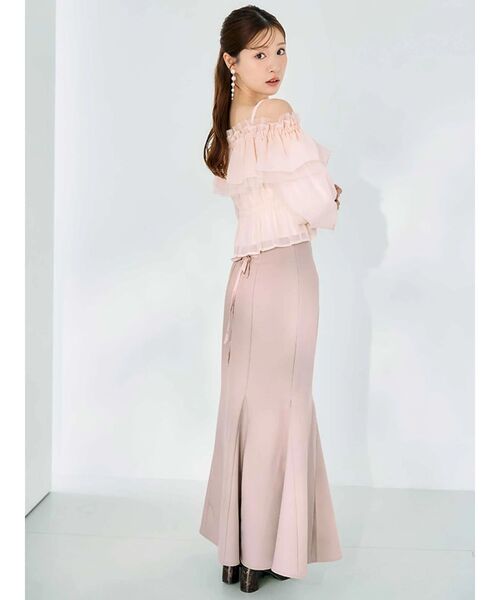 MERCURYDUO（マーキュリーデュオ）の「バックレースアップストレッチマーメイドスカート（スカート・レディース・アイボリー/チャコールグレー/ブラック/ピンク・X-SMALL/MEDIUM/SMALL）」の14枚目の写真