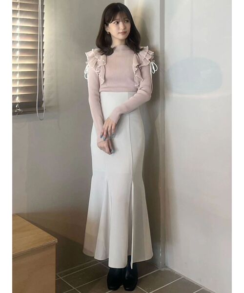 MERCURYDUO(マーキュリーデュオ)の「バックレースアップストレッチマーメイドスカート(スカート・レディース・アイボリー/チャコールグレー/ブラック/ピンク・X-SMALL/MEDIUM/SMALL)」の18枚目の写真