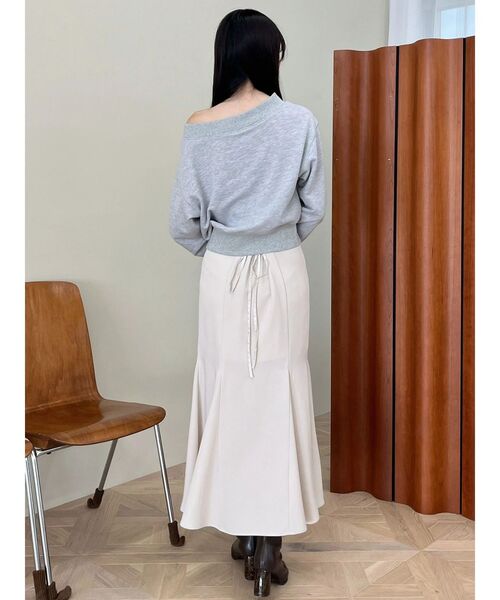 MERCURYDUO(マーキュリーデュオ)の「バックレースアップストレッチマーメイドスカート(スカート・レディース・アイボリー/チャコールグレー/ブラック/ピンク・X-SMALL/MEDIUM/SMALL)」の7枚目の写真