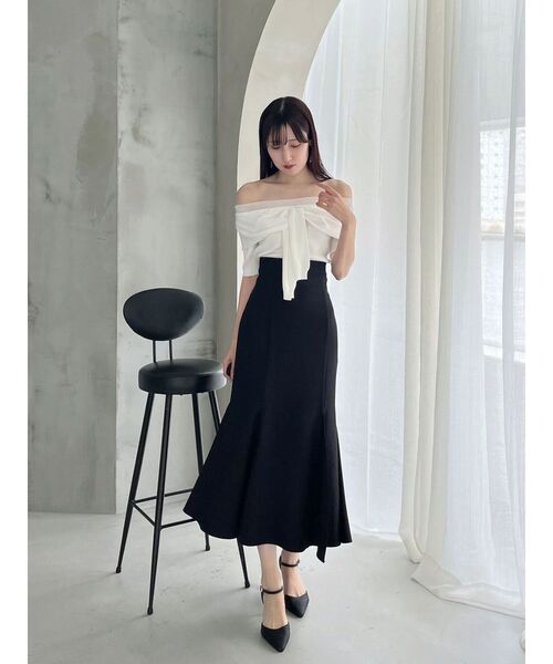 MERCURYDUO(マーキュリーデュオ)の「バックレースアップストレッチマーメイドスカート(スカート・レディース・アイボリー/チャコールグレー/ブラック/ピンク・X-SMALL/MEDIUM/SMALL)」の8枚目の写真