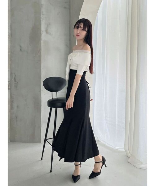 MERCURYDUO(マーキュリーデュオ)の「バックレースアップストレッチマーメイドスカート(スカート・レディース・アイボリー/チャコールグレー/ブラック/ピンク・X-SMALL/MEDIUM/SMALL)」の9枚目の写真