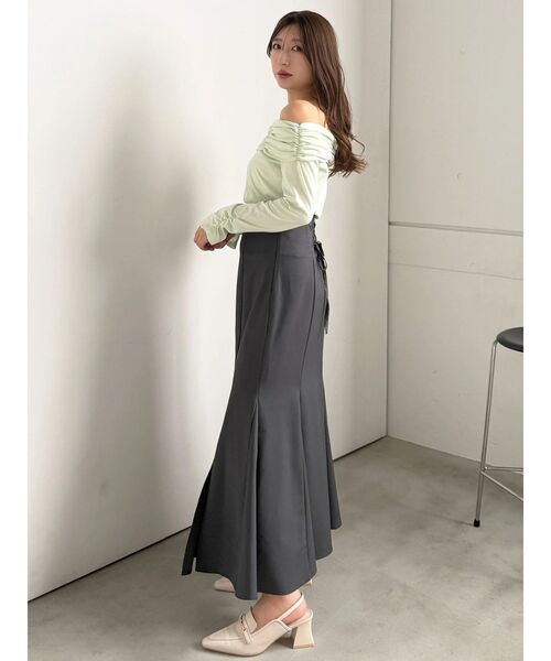 MERCURYDUO(マーキュリーデュオ)の「バックレースアップストレッチマーメイドスカート(スカート・レディース・アイボリー/チャコールグレー/ブラック/ピンク・X-SMALL/MEDIUM/SMALL)」の18枚目の写真