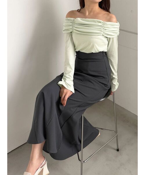 MERCURYDUO(マーキュリーデュオ)の「バックレースアップストレッチマーメイドスカート(スカート・レディース・アイボリー/チャコールグレー/ブラック/ピンク・X-SMALL/MEDIUM/SMALL)」の20枚目の写真