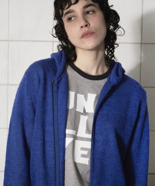 UNALLOYED（アナロイド）の「アーガイルエルボニットジップアップフード / ブルー（パーカー・メンズ・その他・MEDIUM/LARGE）」の10枚目の写真