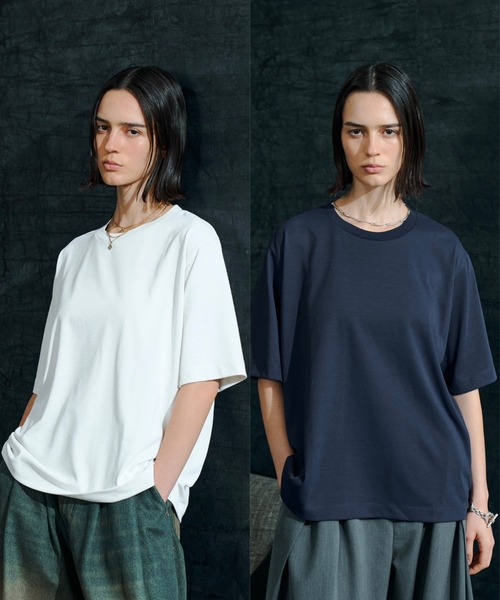 soerte（ソエルテ）の「【26SS】【2点セット】Utility Shield Tee - Regular Fit 2Pack / ユーティリティパックTシャツ（レギュラーフィット）（Tシャツ/カットソー・メンズ・チャコールグレー/ネイビー/ライトグリーン/ホワイト/アッシュグレー・3/2/1）」の5枚目の写真