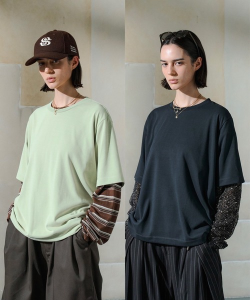 soerte（ソエルテ）の「【26SS】【2点セット】Utility Shield Tee - Regular Fit 2Pack / ユーティリティパックTシャツ（レギュラーフィット）（Tシャツ/カットソー・メンズ・チャコールグレー/ネイビー/ライトグリーン/ホワイト/アッシュグレー・3/2/1）」の4枚目の写真
